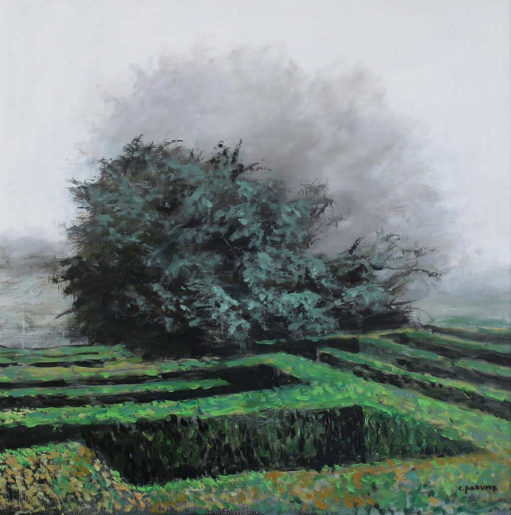 Dimineața în grădină 1 – pictură în ulei, artist Cristian Porumb – Cristian Porumb – O Galerie de Artă