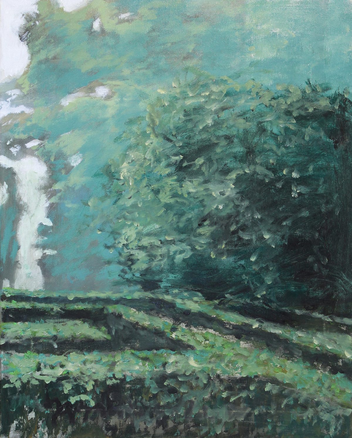 Dimineața în grădină 2 – pictură în ulei, artist Cristian Porumb – Cristian Porumb – O Galerie de Artă
