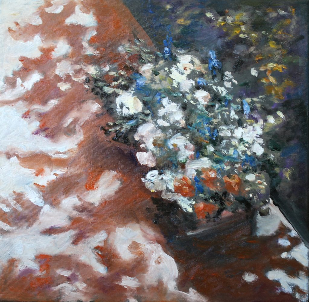 Lumini și umbre în grădină – pictură în ulei, artist Cristian Porumb – Cristian Porumb – O Galerie de Artă