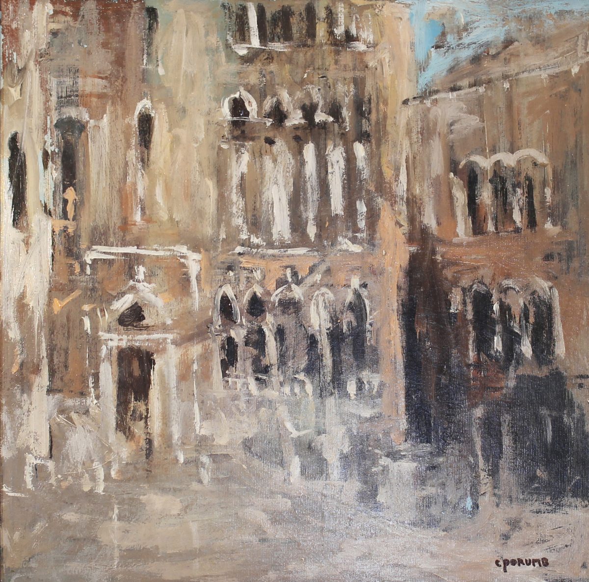 Palat venețian 1 – pictură în ulei, artist Cristian Porumb – Cristian Porumb – O Galerie de Artă