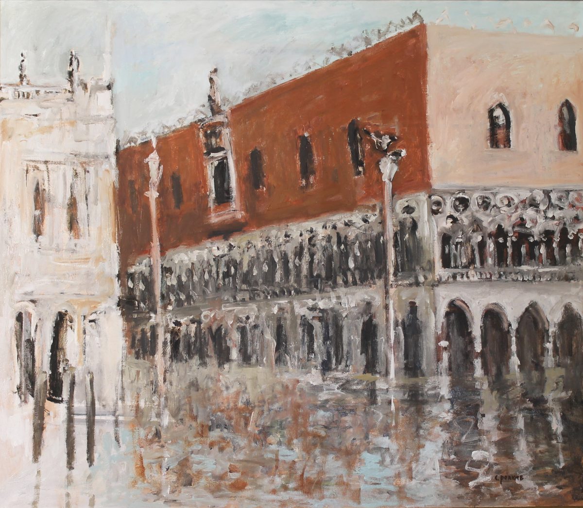Palatul dogilor 3 – pictură în ulei, artist Cristian Porumb – Cristian Porumb – O Galerie de Artă
