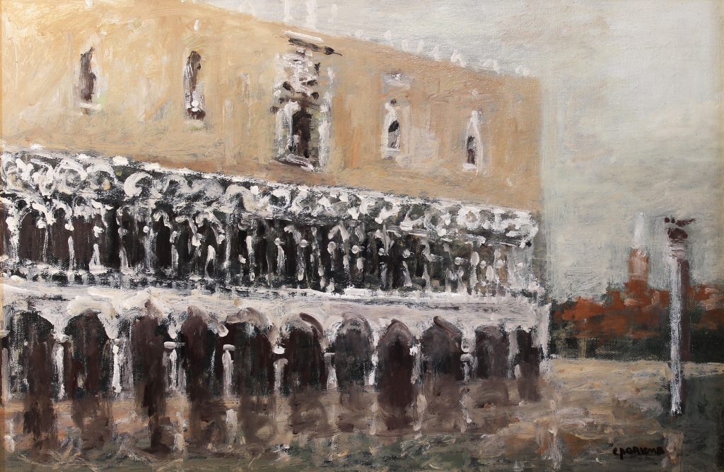 Palatul dogilor 4 – pictură în ulei, artist Cristian Porumb – Cristian Porumb – O Galerie de Artă
