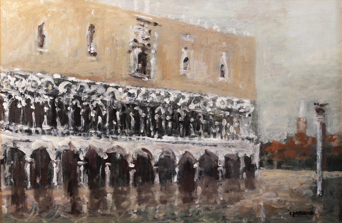 Palatul dogilor 4 – pictură în ulei, artist Cristian Porumb – Cristian Porumb – O Galerie de Artă