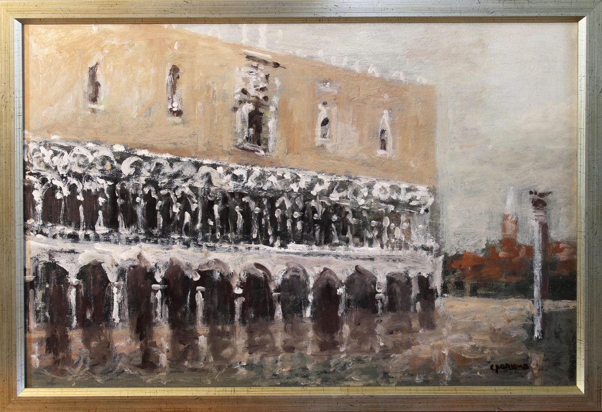 Palatul dogilor 4 – pictură în ulei, artist Cristian Porumb – Cristian Porumb – O Galerie de Artă
