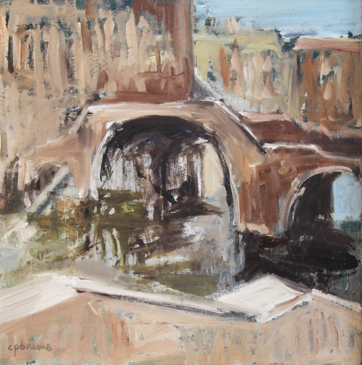 Peisaj venețian 1 – pictură în ulei, artist Cristian Porumb – Cristian Porumb – O Galerie de Artă