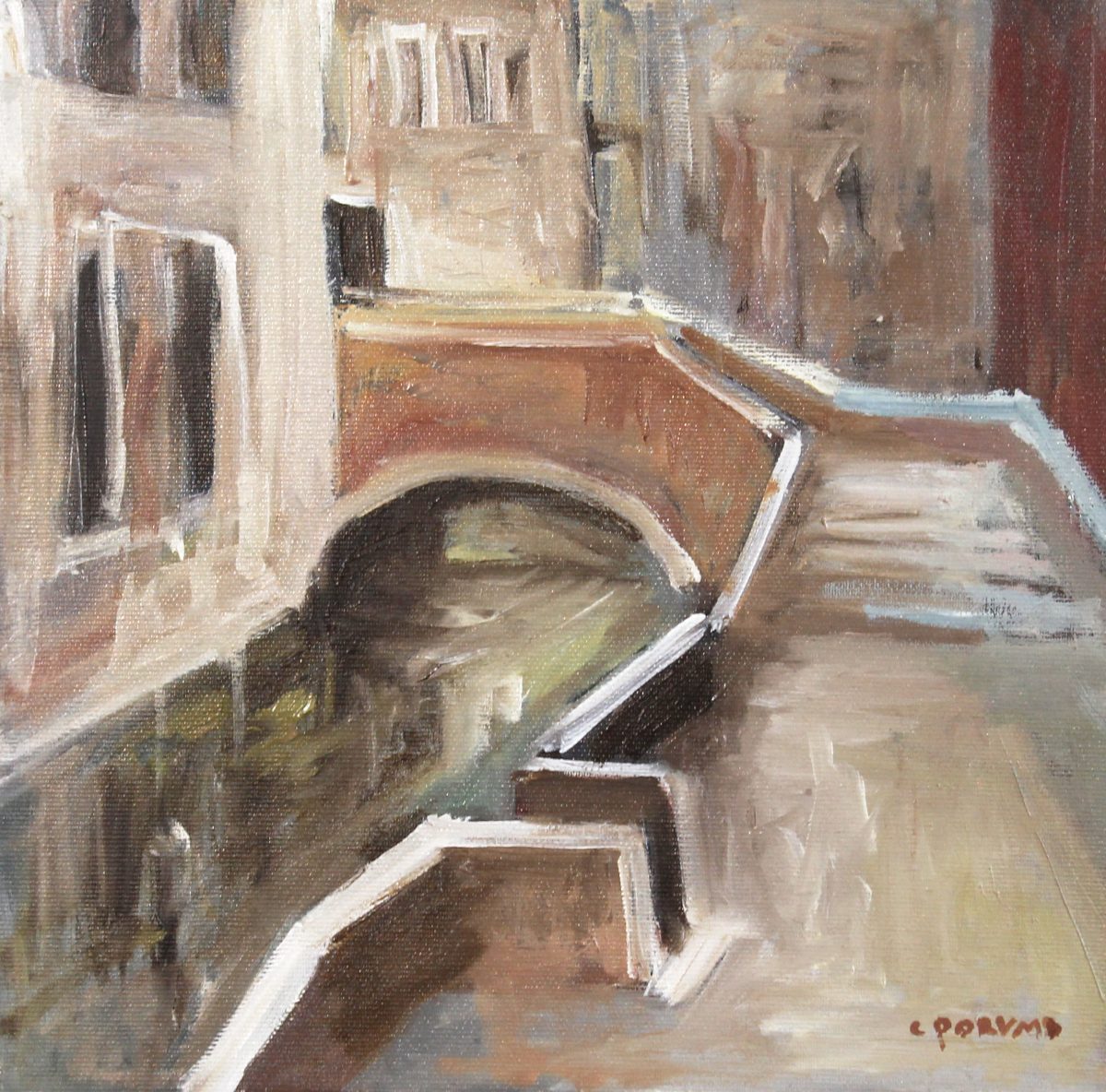 Peisaj venețian 11 – pictură în ulei, artist Cristian Porumb – Cristian Porumb – O Galerie de Artă