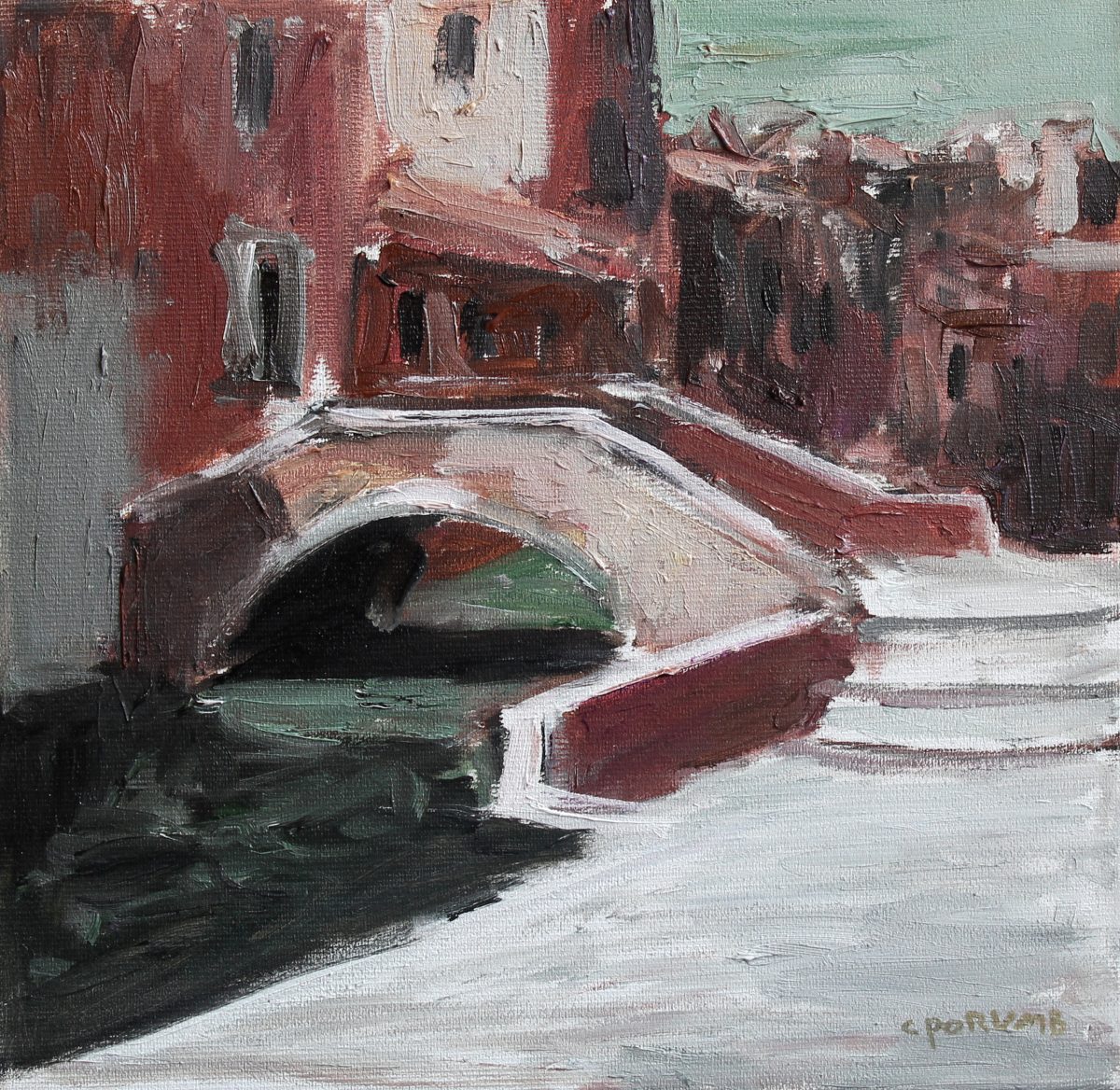 Peisaj venețian 6 – pictură în ulei, artist Cristian Porumb – Cristian Porumb – O Galerie de Artă