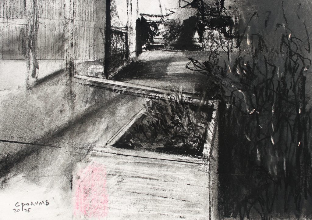 Primăvara în grădină – tehnică mixtă, artist Cristian Porumb – Cristian Porumb – O Galerie de Artă