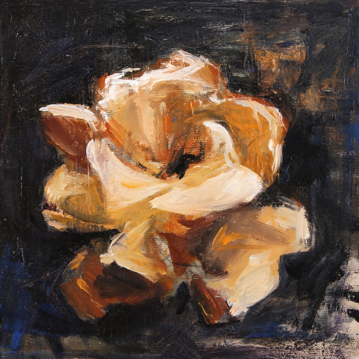Trandafir – pictură în ulei, artist Cristian Porumb – Cristian Porumb – O Galerie de Artă
