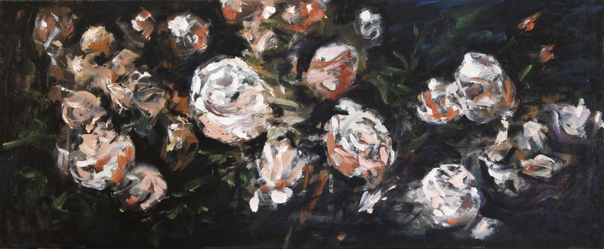 Trandafiri roz 2 – pictură în ulei, artist Cristian Porumb – Cristian Porumb – O Galerie de Artă