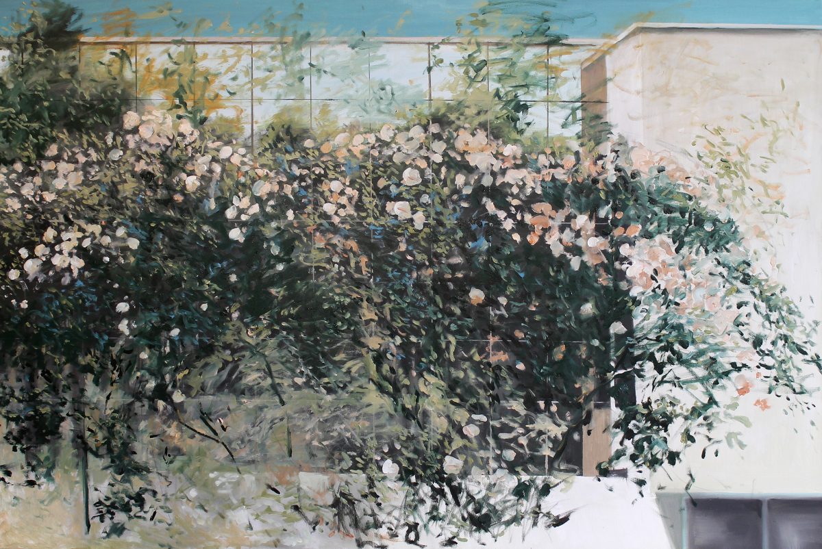 Tufa de trandafiri 1 – pictură în ulei, artist Cristian Porumb – Cristian Porumb – O Galerie de Artă