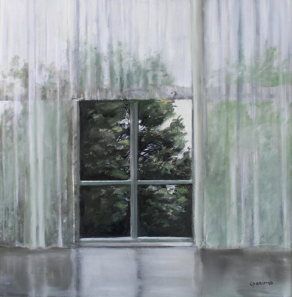 Vedere în grădină – pictură în ulei, artist Cristian Porumb – Cristian Porumb – O Galerie de Artă