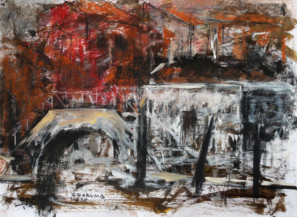 Veneția 4 – tehnică mixtă, artist Cristian Porumb – Cristian Porumb – O Galerie de Artă