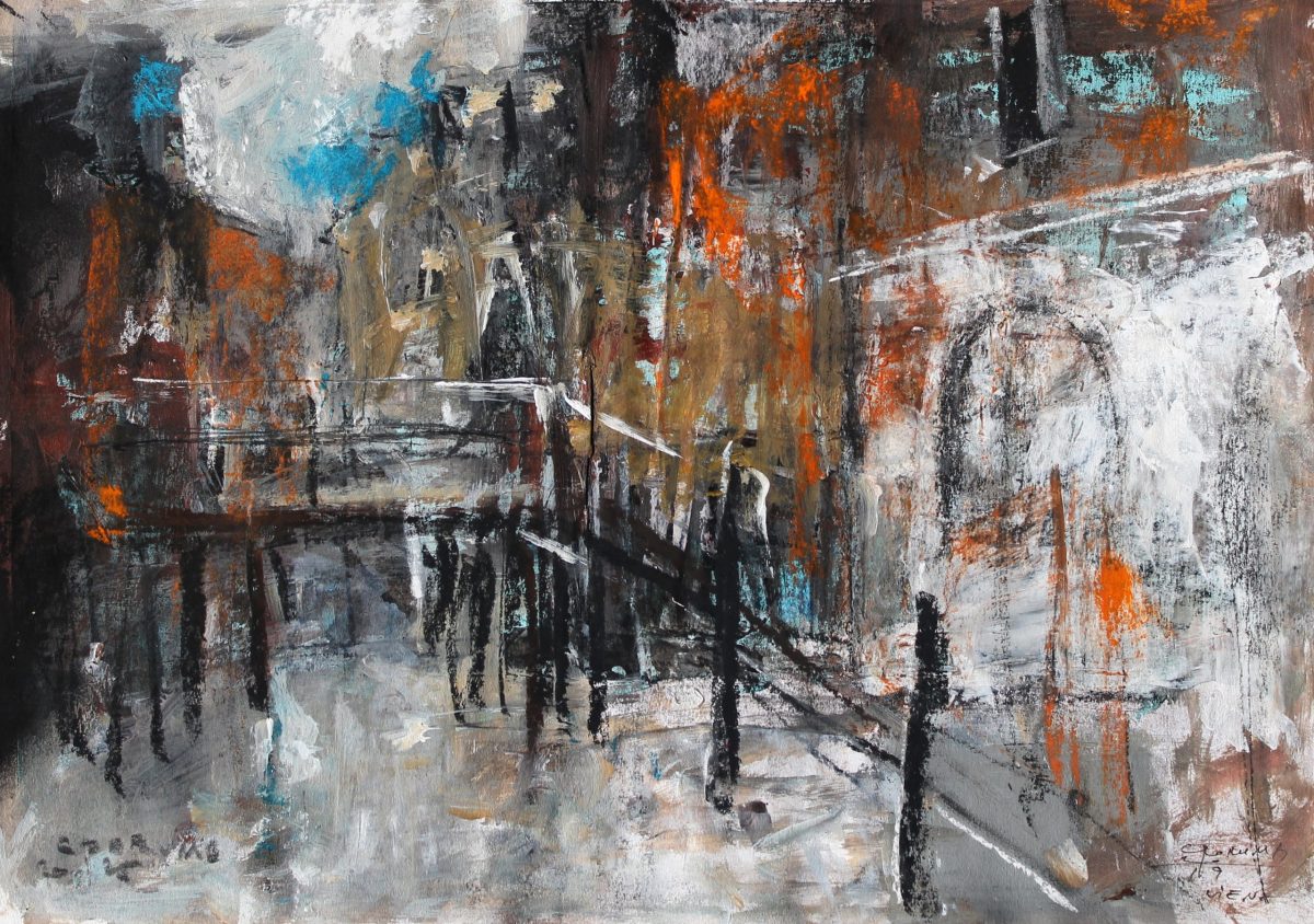 Veneția 5 – tehnică mixtă, artist Cristian Porumb – Cristian Porumb – O Galerie de Artă