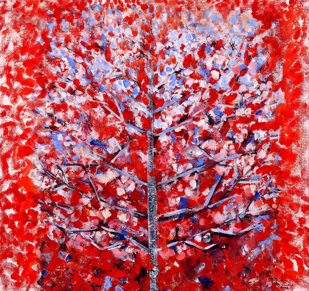 Pom de martie – pictură în ulei, artistă Cristina Marian – Cristina Marian – O Galerie de Artă