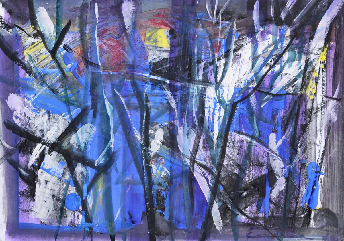 Summer night – acuarelă, artistă Cristina Marian – Cristina Marian – O Galerie de Artă