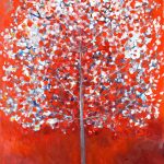 Pom înflorit – pictură în ulei, artistă Cristina Marian – Cristina Marian – O Galerie de Artă