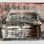 Lada de zestre III – tehnică̆ mixtă pe hârtie – tehnică mixtă, artistă Cristina Marian – Cristina Marian – O Galerie de Artă