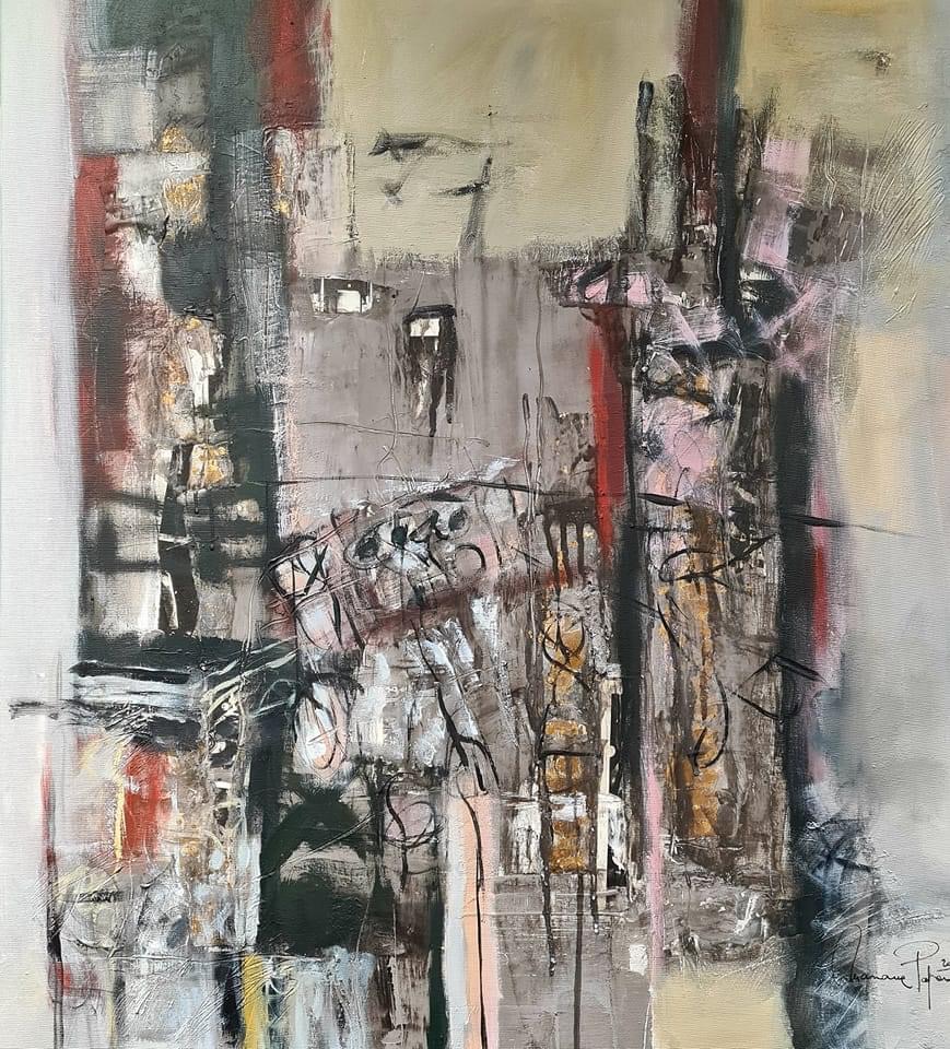 Introspecție 1 – pictură în acrilic, artistă Mariana Papară – Mariana Papară – O Galerie de Artă