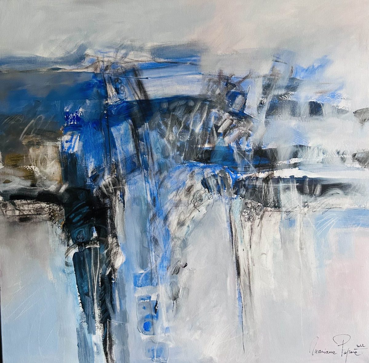 Introspecție 5 – pictură în acrilic, artistă Mariana Papară – Mariana Papară – O Galerie de Artă