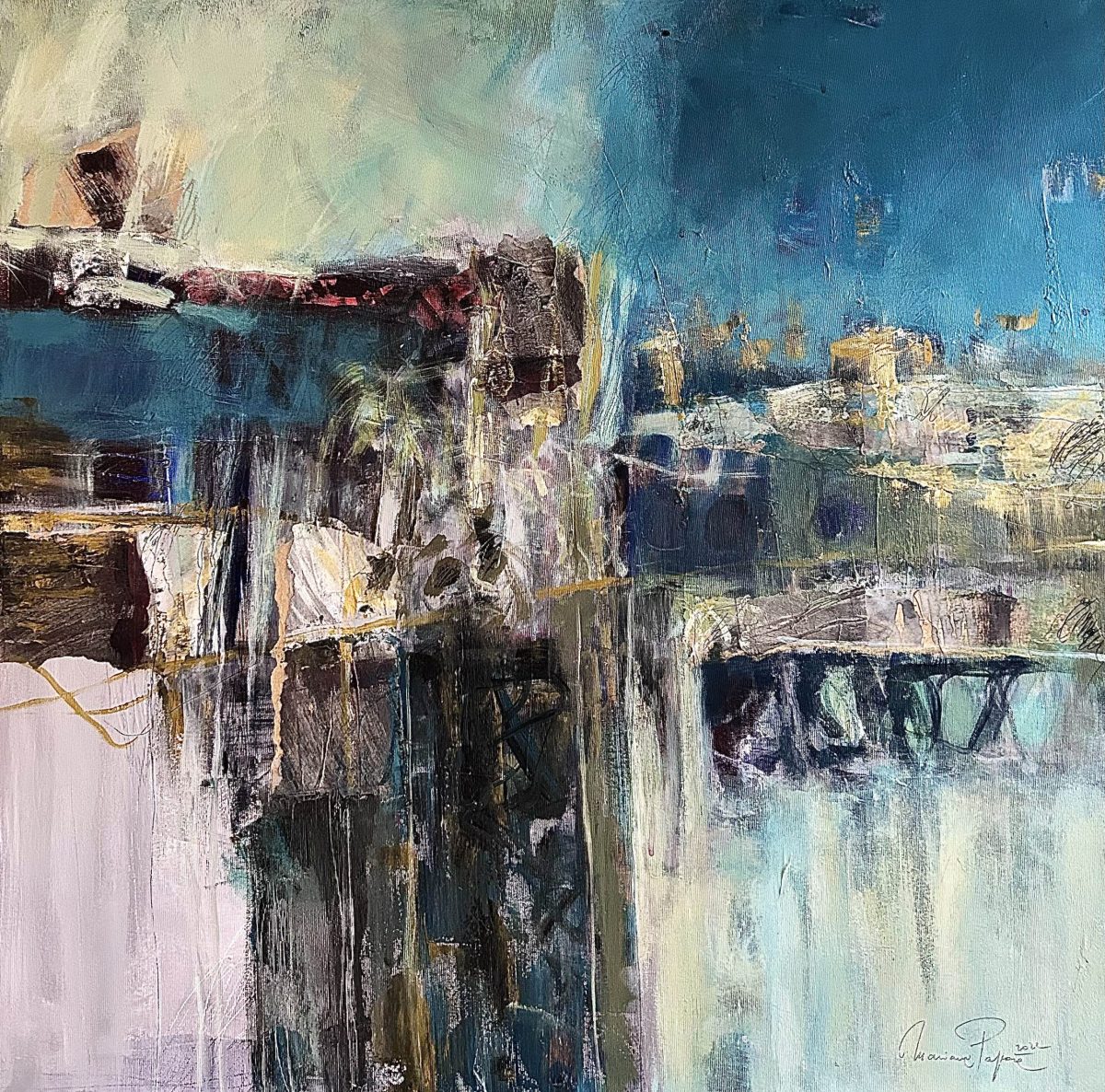 Introspecție 2 – pictură în acrilic, artistă Mariana Papară – Mariana Papară – O Galerie de Artă