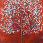 Pom înflorit – pictură în ulei, artistă Cristina Marian – Cristina Marian – O Galerie de Artă