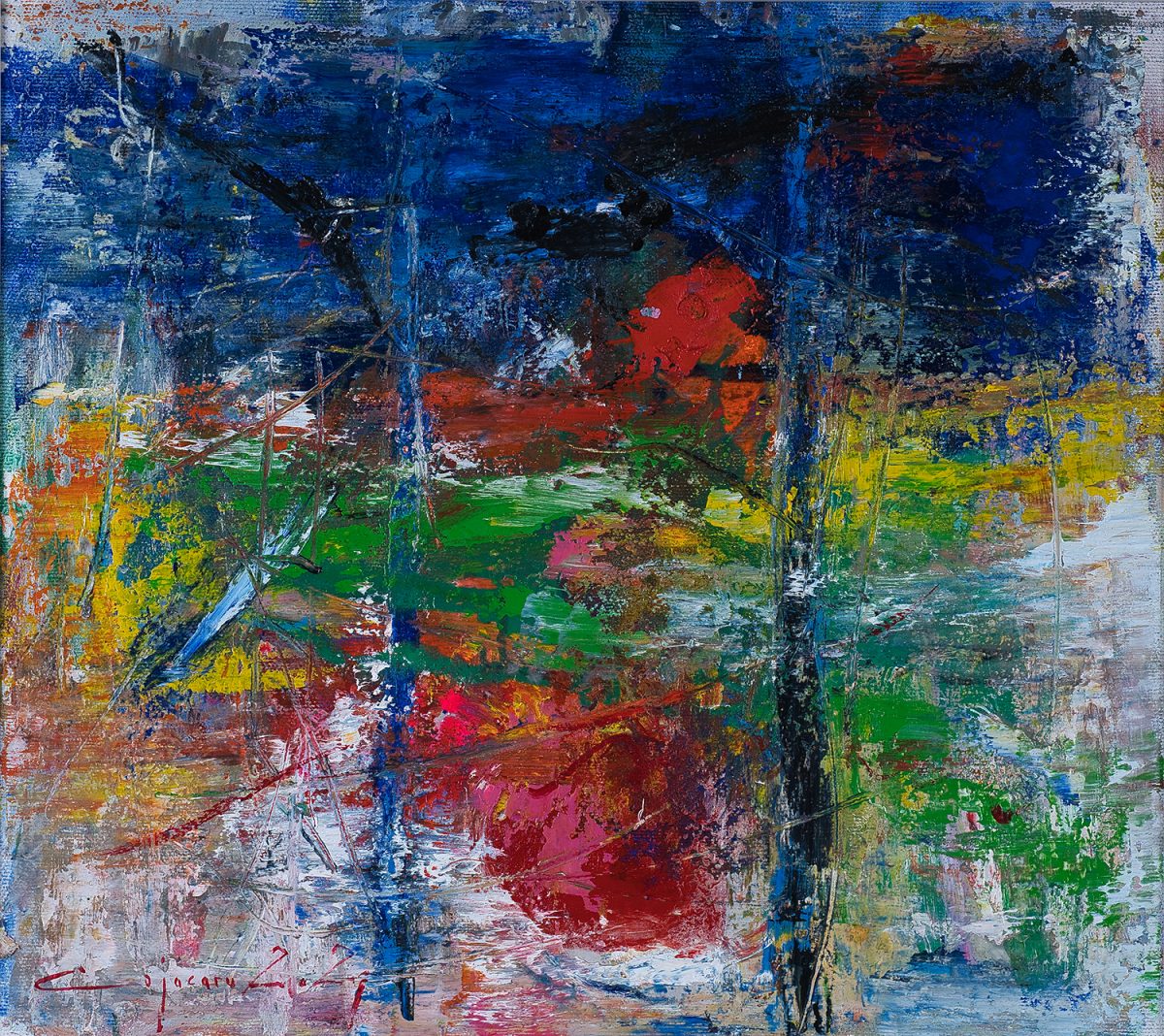 Oglindire – pictură în ulei, artist Iurie Cojocaru – Iurie Cojocaru – O Galerie de Artă