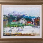Sat – pictură în ulei, artist Iurie Cojocaru – Iurie Cojocaru – O Galerie de Artă