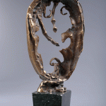 Portret II – sculptură în bronz, artist Liviu Bumbu – Liviu Bumbu – O Galerie de Artă