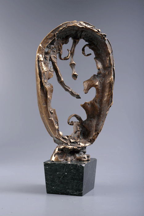 Portret II – sculptură în bronz, artist Liviu Bumbu – Liviu Bumbu – O Galerie de Artă