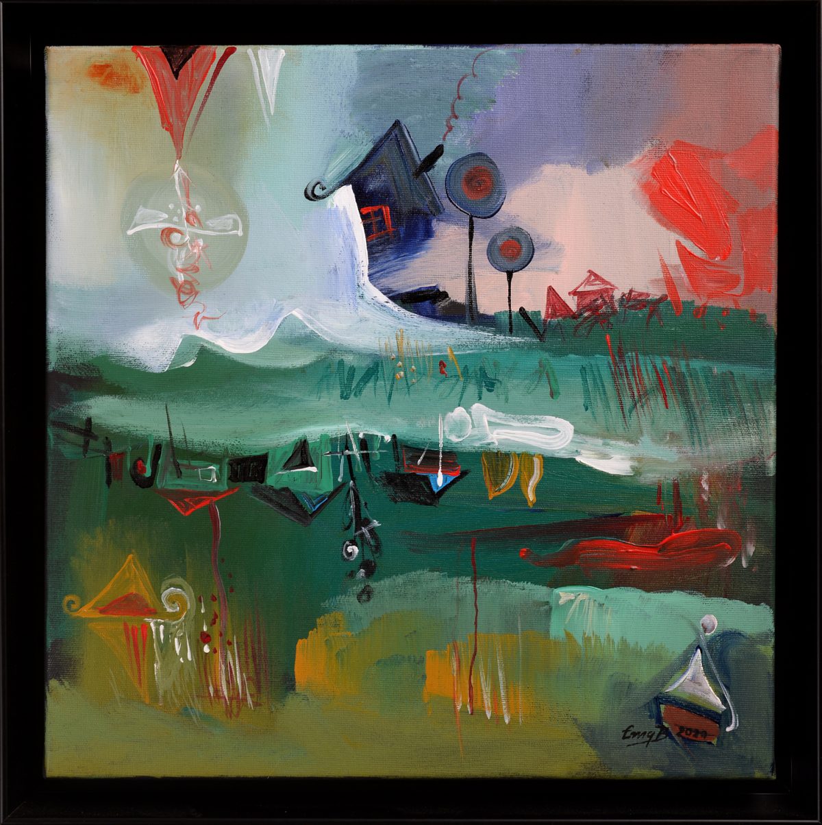 Primăvara 1 – pictură în acrilic, artist Emanuel Bumbu – Emanuel Bumbu – O Galerie de Artă
