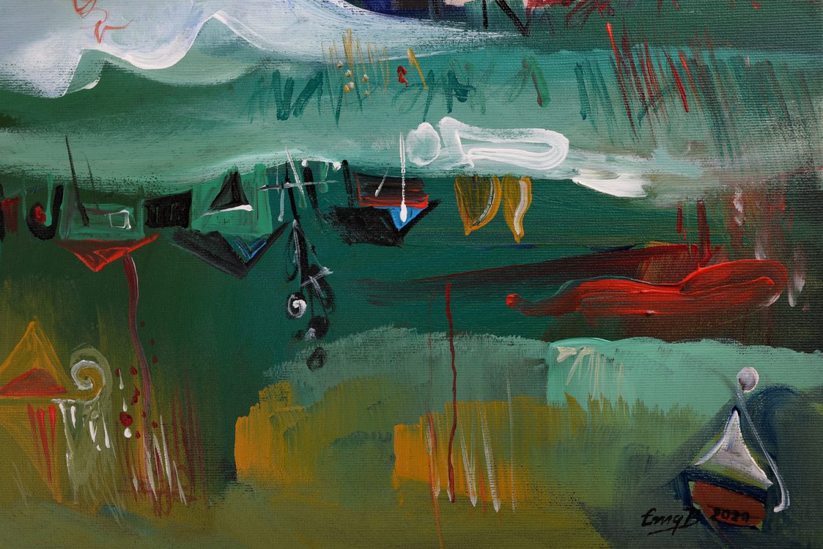 Primăvara 1 – pictură în acrilic, artist Emanuel Bumbu – Emanuel Bumbu – O Galerie de Artă
