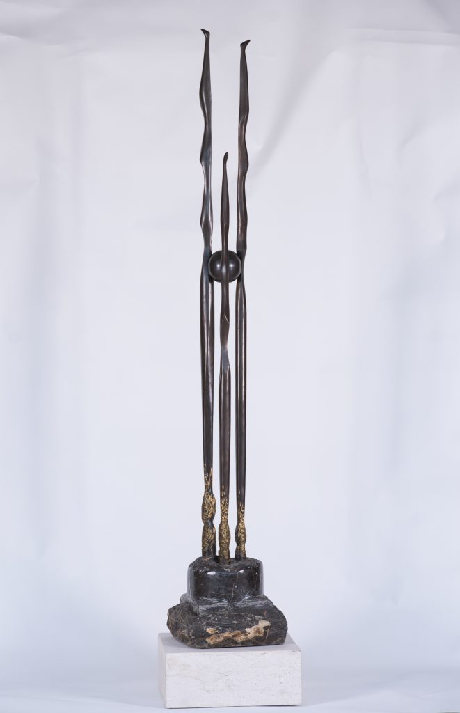Semințe în apus – sculptură în bronz, artist Liviu Mocan – Liviu Mocan – O Galerie de Artă