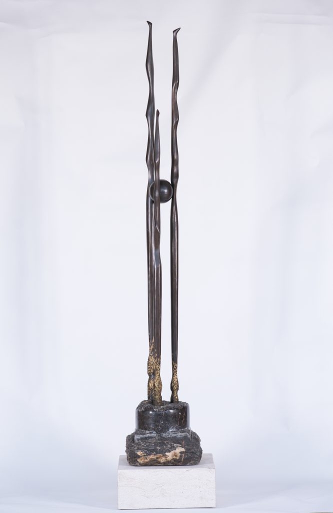 Semințe în apus – sculptură în bronz, artist Liviu Mocan – Liviu Mocan – O Galerie de Artă