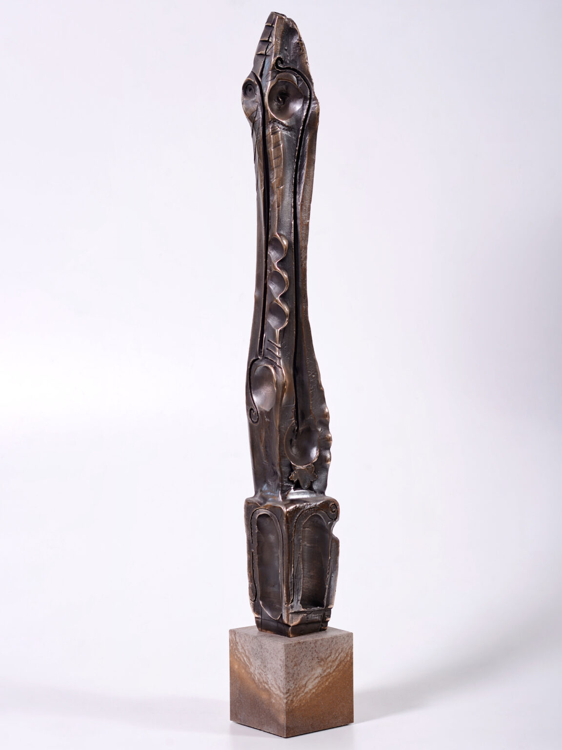 Stâlpnic III – sculptură în bronz, artist Liviu Bumbu – Liviu Bumbu – O Galerie de Artă