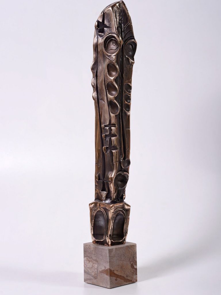 Stâlpnic IV – sculptură în bronz, artist Liviu Bumbu – Liviu Bumbu – O Galerie de Artă