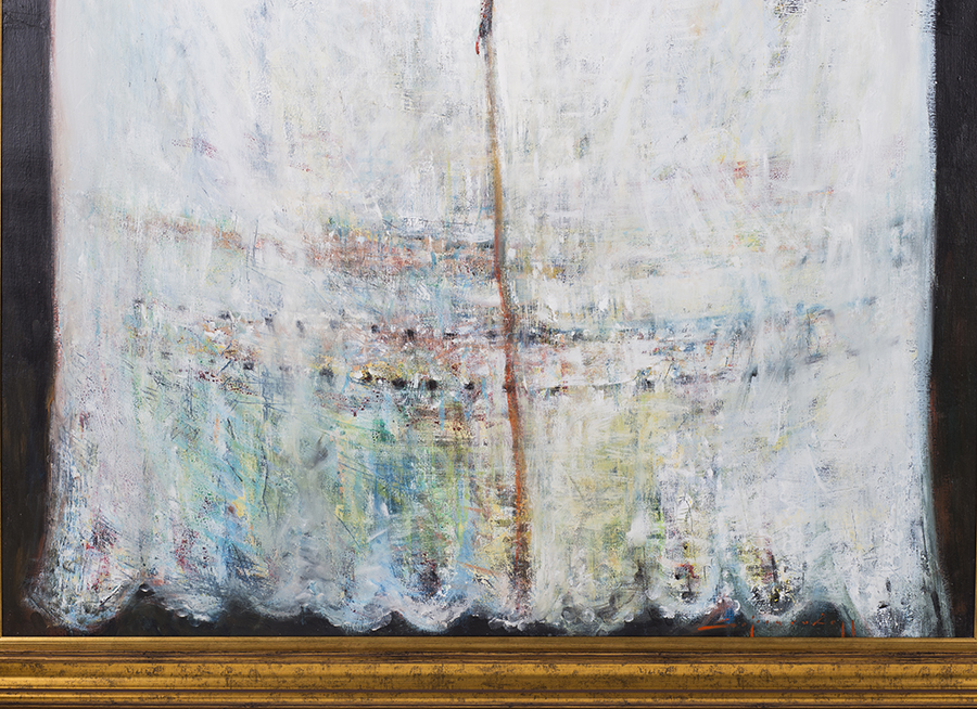 Prapor – pictură în ulei, artist Iurie Cojocaru – Iurie Cojocaru – O Galerie de Artă