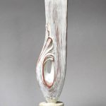 Vertical Call – sculptură în lut ars patinat, artist Petru Leahu – Petru Leahu – O Galerie de Artă