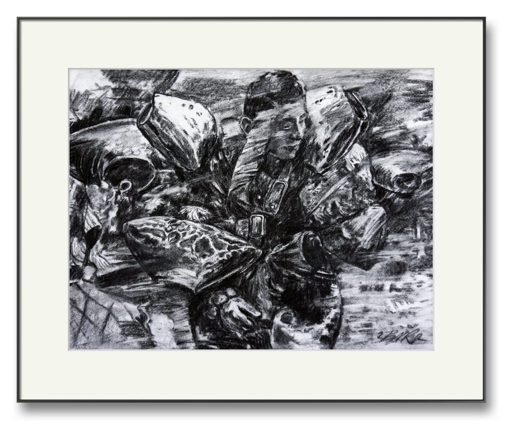Viflaim – cărbune pe hârtie, artist Björn Reinhardt – Björn Reinhardt – O Galerie de Artă
