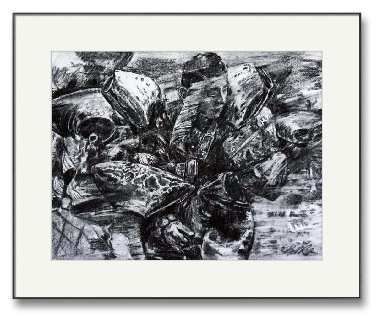 Viflaim – cărbune pe hârtie, artist Björn Reinhardt – Björn Reinhardt – O Galerie de Artă