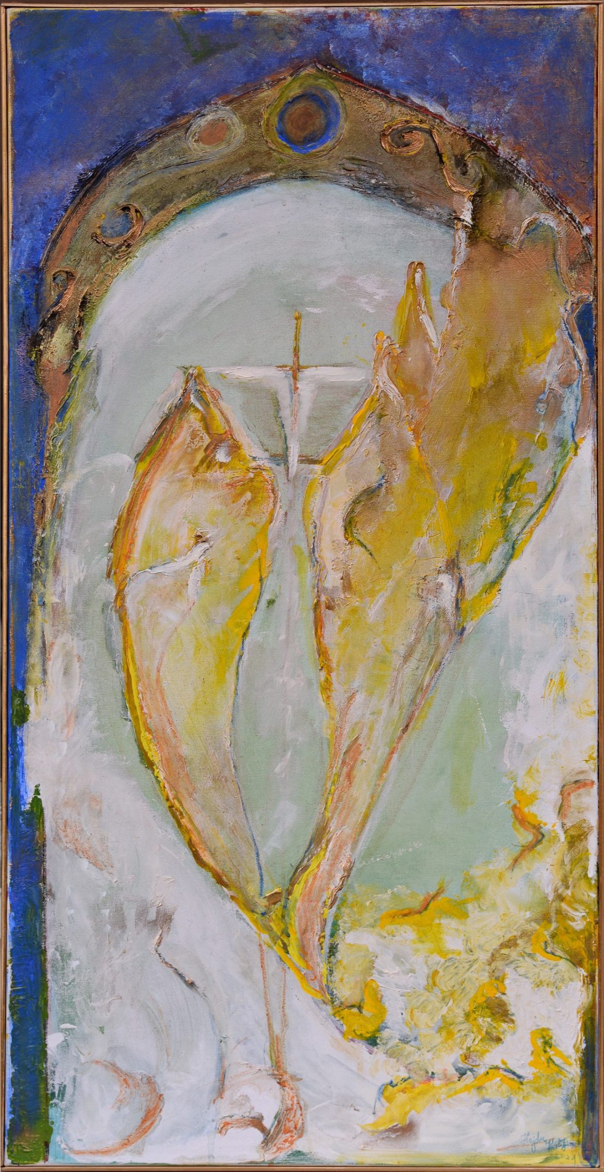 Ziua a doua – pictură în ulei, artistă Katalin Hajdu – Katalin Hajdu – O Galerie de Artă
